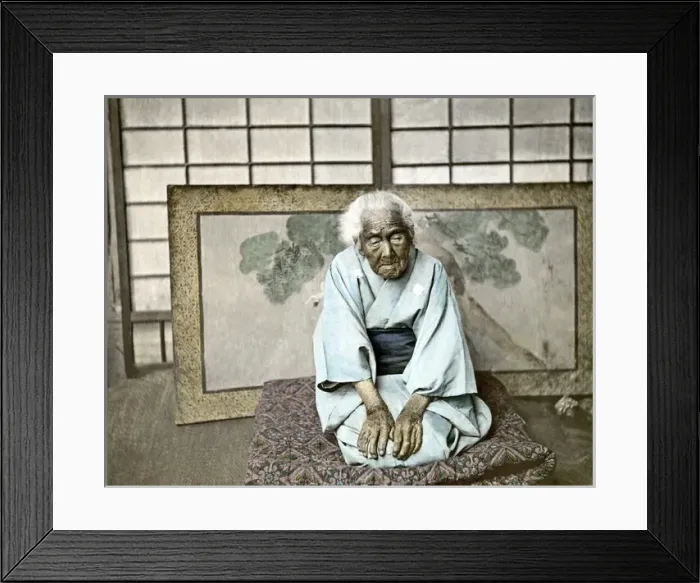 Framed Print : Woman aged 108, Japan Framed Print : Woman aged 108, Japan