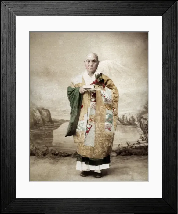 Framed Print : Buddhist priest, Japan