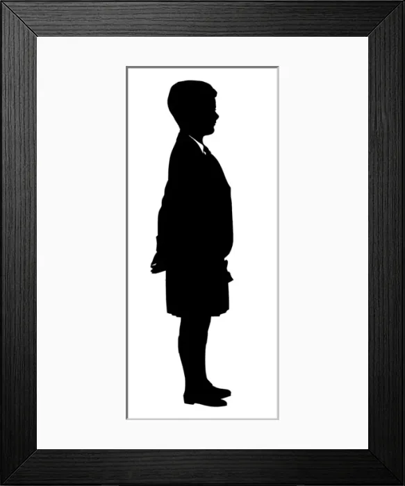 Framed Print : Silhouette of boy in kilt Framed Print : Silhouette of boy in kilt