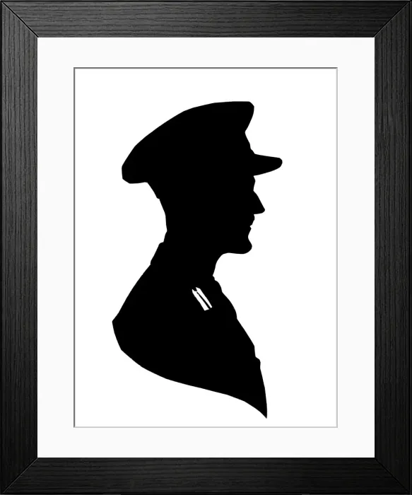 Framed Print : Silhouette of a Canadian woman in uniform Framed Print : Silhouette of a Canadian woman in uniform