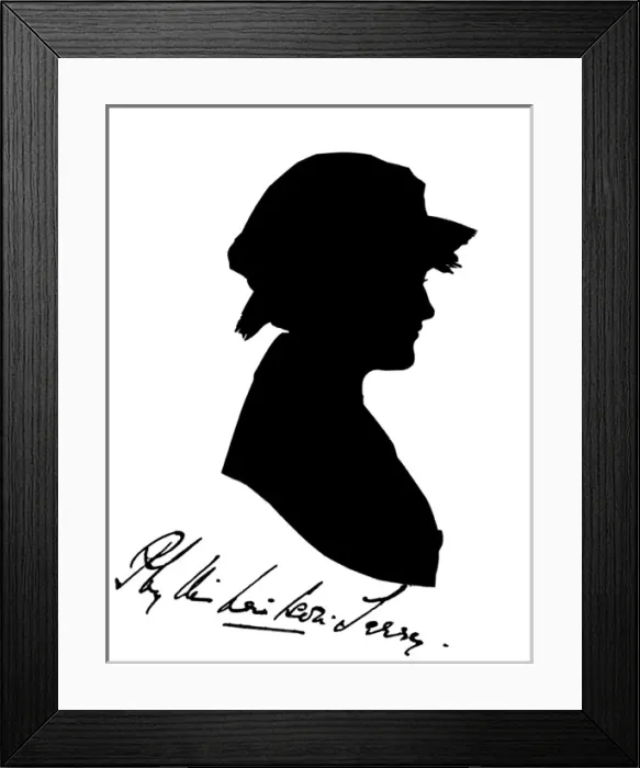Framed Print : Silhouette portrait of Charles Coborn, music hall performer Framed Print : Silhouette portrait of Charles Coborn, music hall performer
