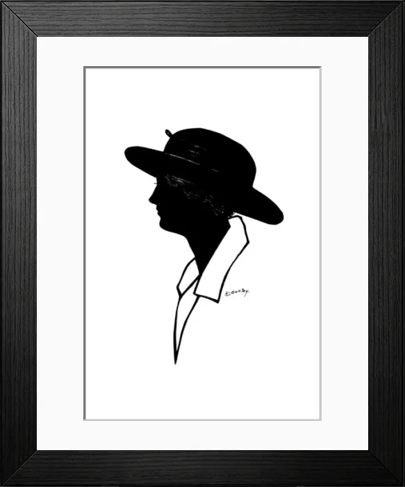 Framed Print : Silhouette portrait, Lady Irene Denison Framed Print : Silhouette portrait, Lady Irene Denison