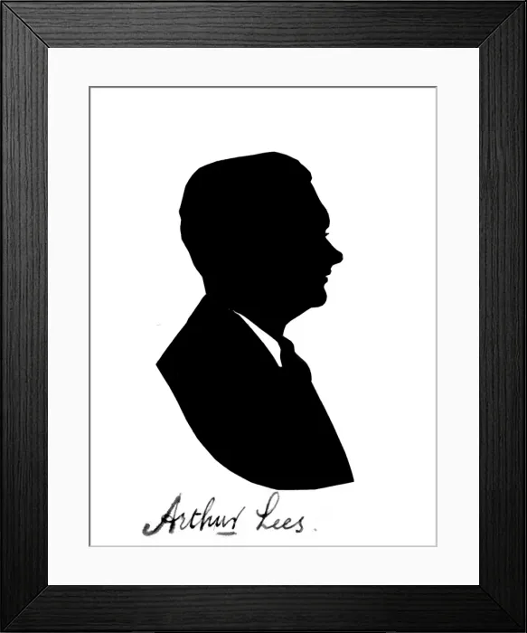 Framed Print : Silhouette portrait of Arthur Lees, English golfer Framed Print : Silhouette portrait of Arthur Lees, English golfer