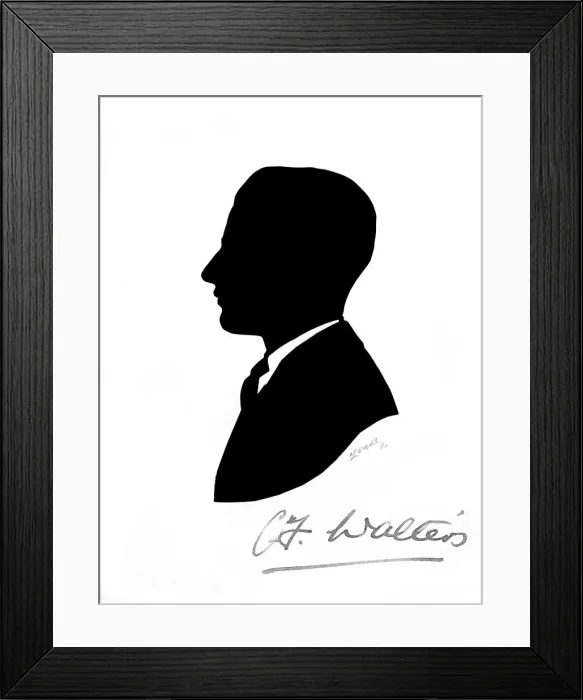 Framed Print : Silhouette portrait of C. F. Walters, cricketer Framed Print : Silhouette portrait of C. F. Walters, cricketer