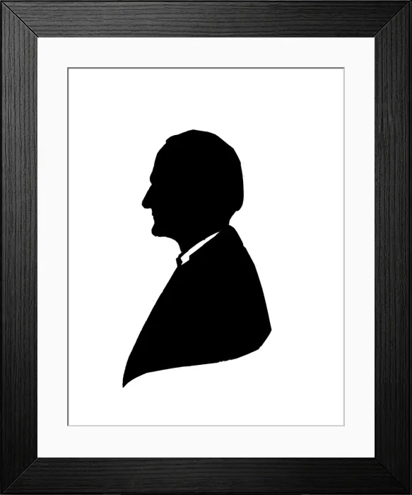 Framed Print : Silhouette portrait, Bishop of Birmingham Framed Print : Silhouette portrait, Bishop of Birmingham