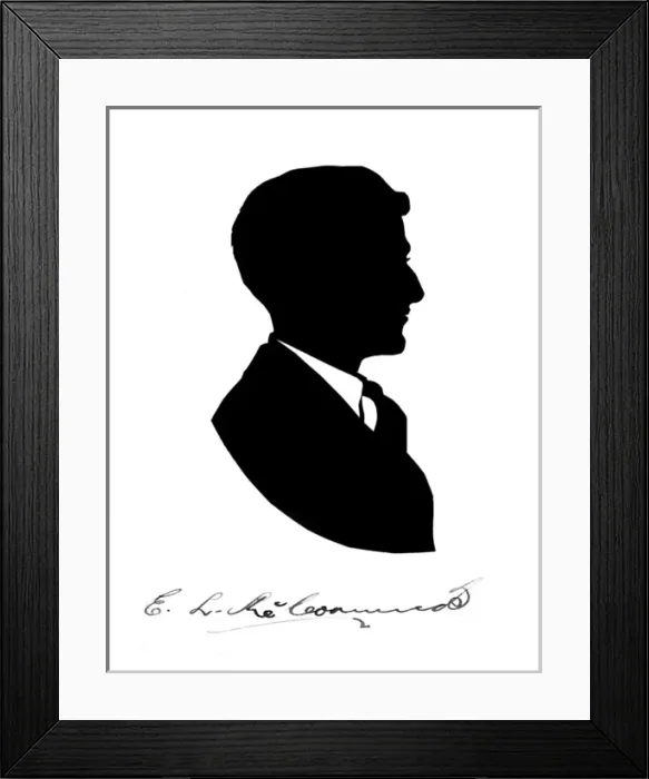 Framed Print : Silhouette portrait of a man Framed Print : Silhouette portrait of a man