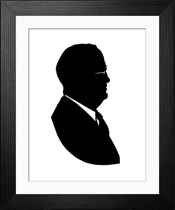 Framed Print : Silhouette portrait of Martin Bree of Melbourne Framed Print : Silhouette portrait of Martin Bree of Melbourne