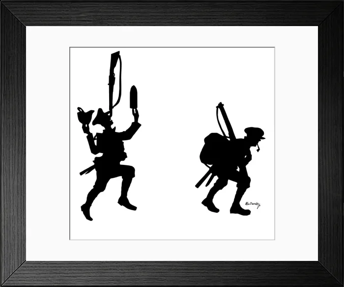 Framed Print : Comic wartime scene, Western Front, WW1 Framed Print : Comic wartime scene, Western Front, WW1