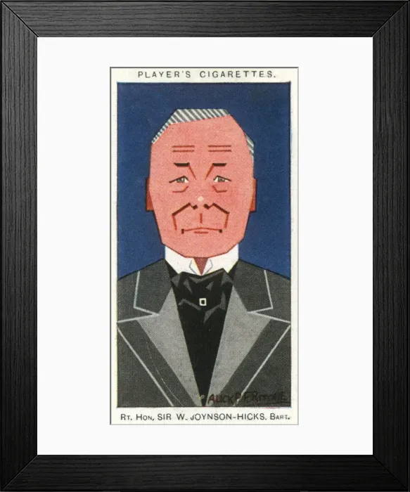Framed Print : Sir William Joynson-Hicks - Conservative Politician Framed Print : Sir William Joynson-Hicks - Conservative Politician