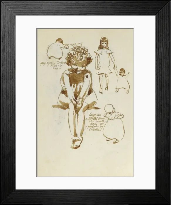 Framed Print : Sketches of children Framed Print : Sketches of children