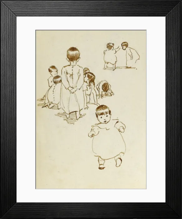Framed Print : Sketches of children Framed Print : Sketches of children