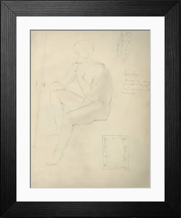 Framed Print : Pencil sketch of human figure Framed Print : Pencil sketch of human figure