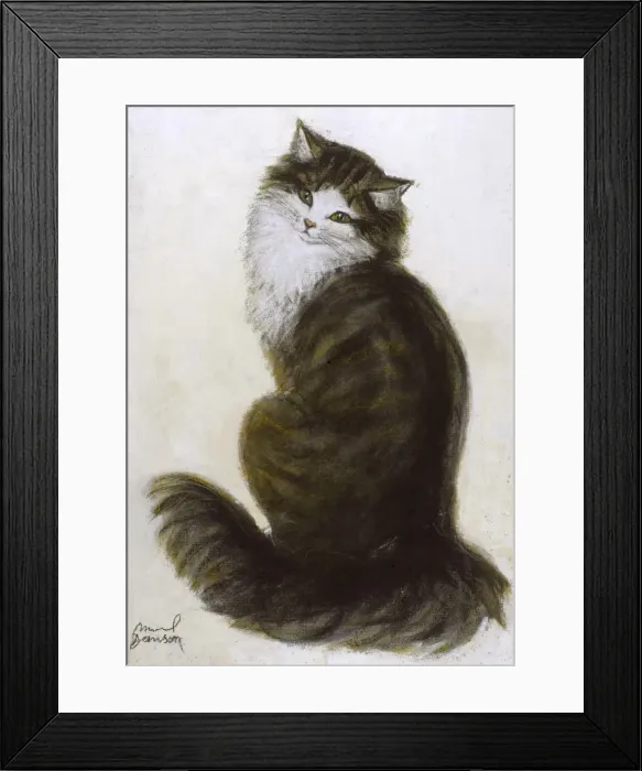 Framed Print : Study of a cat by Muriel Dawson Framed Print : Study of a cat by Muriel Dawson