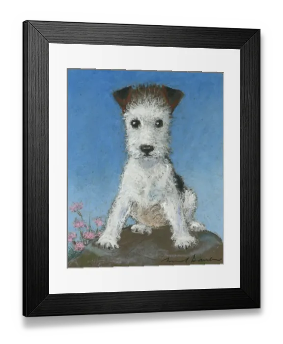 Framed Print : Cute puppy by Muriel Dawson Framed Print : Cute puppy by Muriel Dawson
