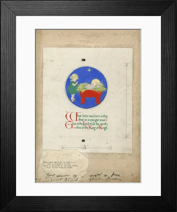 Framed Print : Christmas card design by Muriel Dawson Framed Print : Christmas card design by Muriel Dawson