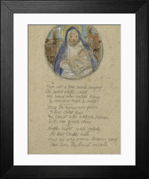 Framed Print : Christmas card design by Muriel Dawson Framed Print : Christmas card design by Muriel Dawson