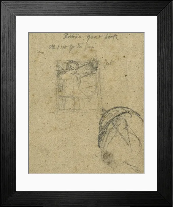 Framed Print : Pencil sketches for babys year book Framed Print : Pencil sketches for babys year book