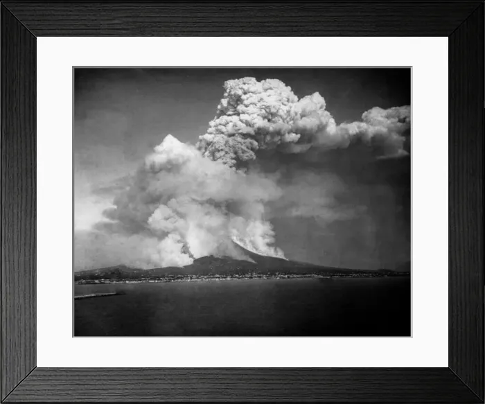 Framed Print : Eruption of Mount Vesuvius, Italy Framed Print : Eruption of Mount Vesuvius, Italy