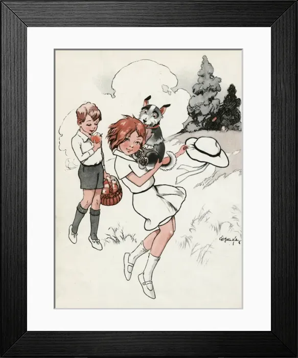 Framed Print : Frontispiece, Jeek, by G E Studdy Framed Print : Frontispiece, Jeek, by G E Studdy