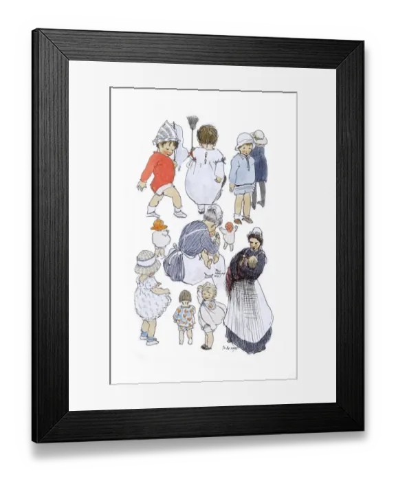 Framed Print : A Sketchbook - Mothers and Children Framed Print : A Sketchbook - Mothers and Children