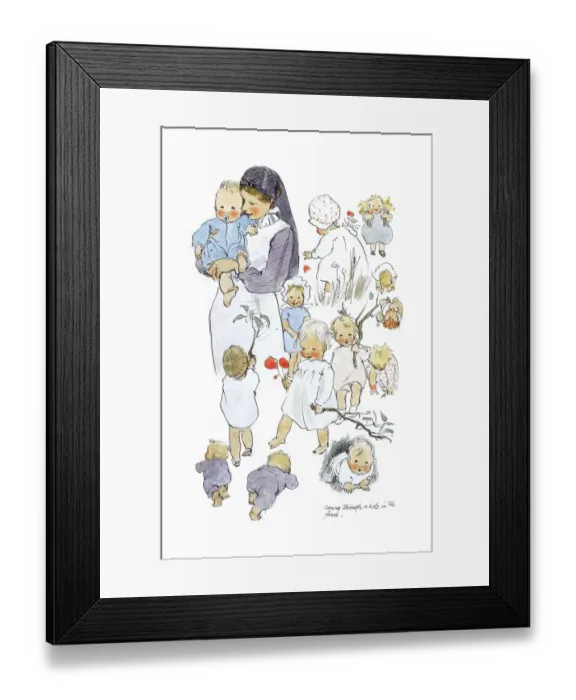 Framed Print : A Sketchbook - Mothers and Children Framed Print : A Sketchbook - Mothers and Children