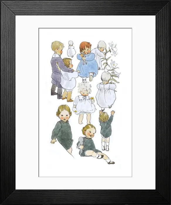 Framed Print : A Sketchbook - Mothers and Children Framed Print : A Sketchbook - Mothers and Children