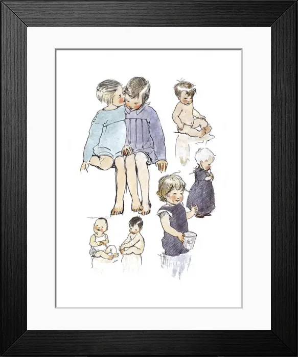 Framed Print : A Sketchbook - Mothers and Children Framed Print : A Sketchbook - Mothers and Children