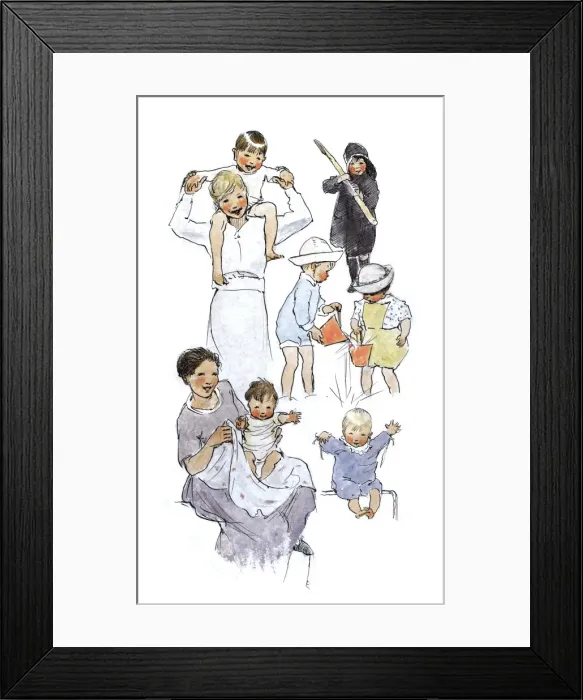 Framed Print : A Sketchbook - Mothers and Children Framed Print : A Sketchbook - Mothers and Children