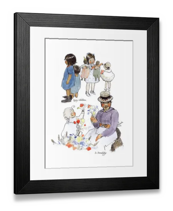 Framed Print : A Sketchbook - Mothers and Children Framed Print : A Sketchbook - Mothers and Children