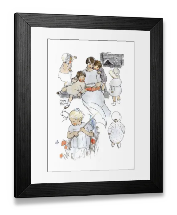 Framed Print : A Sketchbook - Mothers and Children Framed Print : A Sketchbook - Mothers and Children