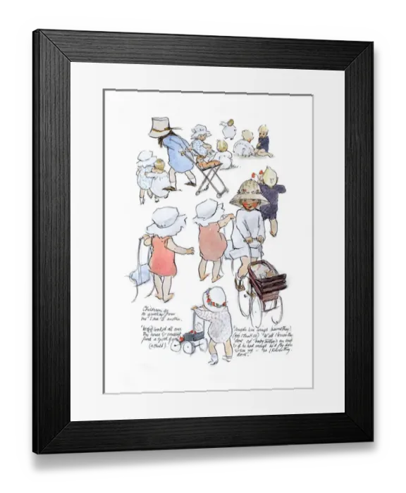 Framed Print : A Sketchbook - Mothers and Children Framed Print : A Sketchbook - Mothers and Children
