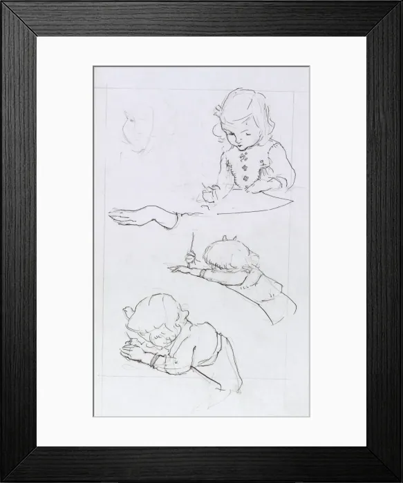 Framed Print : A Sketchbook - Mothers and Children Framed Print : A Sketchbook - Mothers and Children
