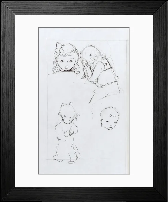 Framed Print : A Sketchbook - Mothers and Children Framed Print : A Sketchbook - Mothers and Children