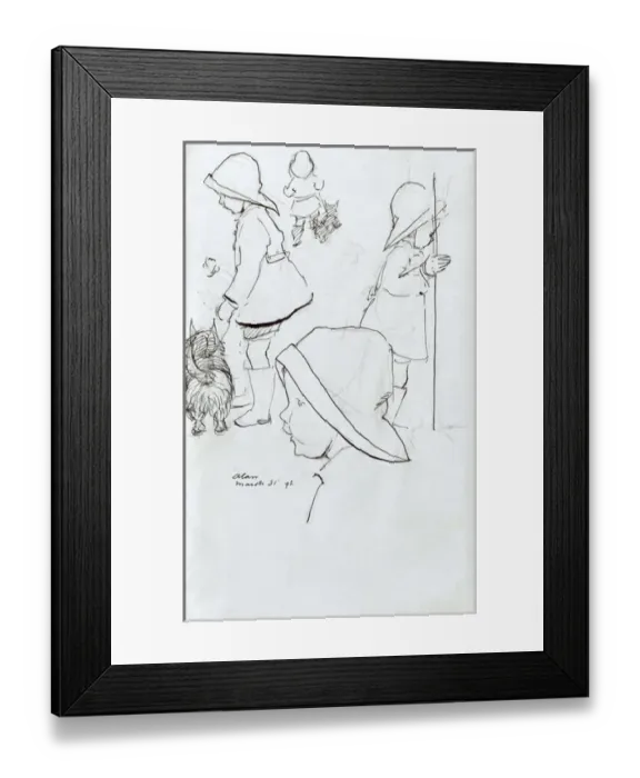 Framed Print : A Sketchbook - Mothers and Children Framed Print : A Sketchbook - Mothers and Children