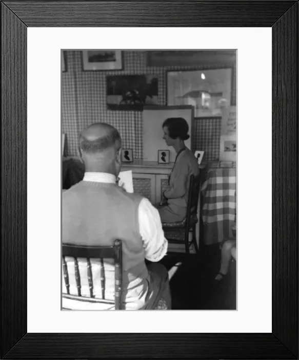 Framed Print : H. L. Oakley at Llandudno taking a portrait Framed Print : H. L. Oakley at Llandudno taking a portrait