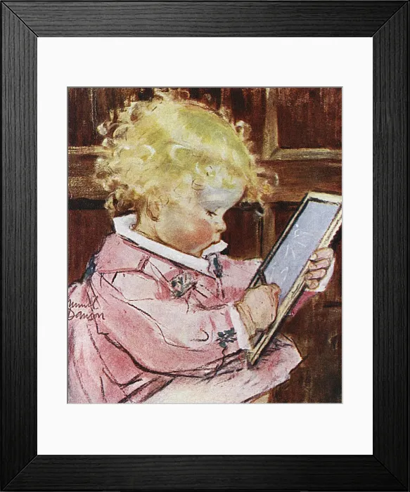Framed Print : The First Lesson by Muriel Dawson Framed Print : The First Lesson by Muriel Dawson