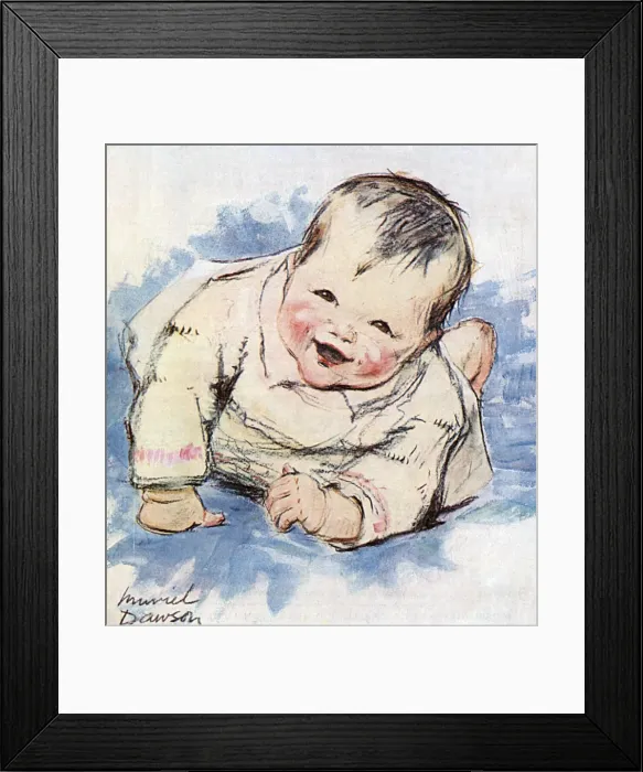 Framed Print : Hullo, Mummy, by Muriel Dawson Framed Print : Hullo, Mummy, by Muriel Dawson