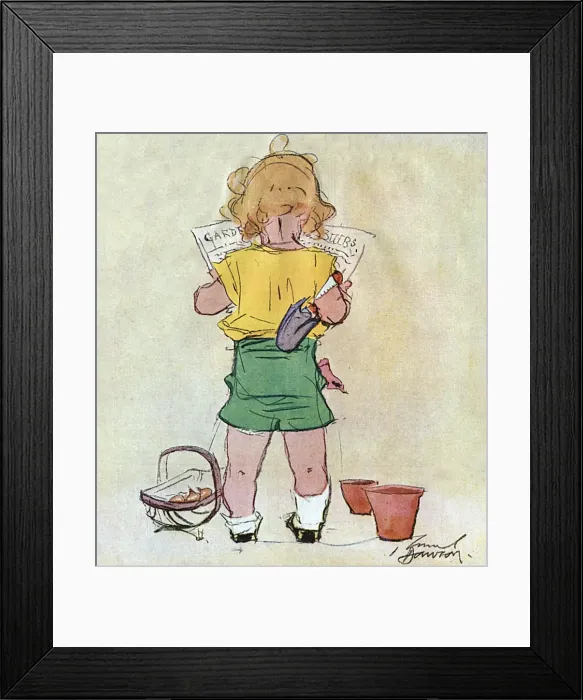 Framed Print : Little child with bulbs by Muriel Dawson Framed Print : Little child with bulbs by Muriel Dawson