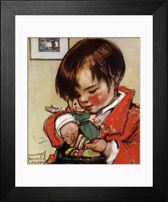 Framed Print : The Christmas Stocking by Muriel Dawson Framed Print : The Christmas Stocking by Muriel Dawson