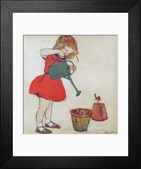 Framed Print : Flower-Pot Garden by Muriel Dawson Framed Print : Flower-Pot Garden by Muriel Dawson