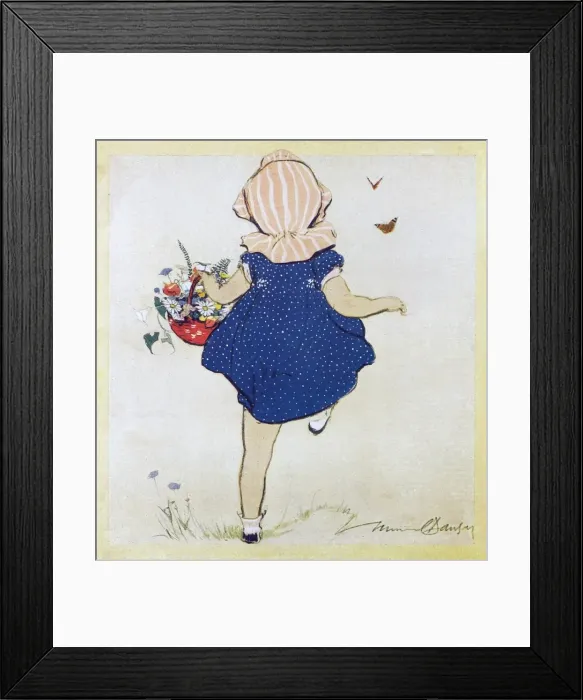 Framed Print : Little Flower Girl by Muriel Dawson Framed Print : Little Flower Girl by Muriel Dawson