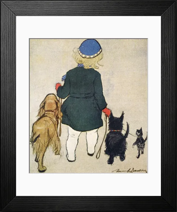 Framed Print : Fours Company by Muriel Dawson Framed Print : Fours Company by Muriel Dawson