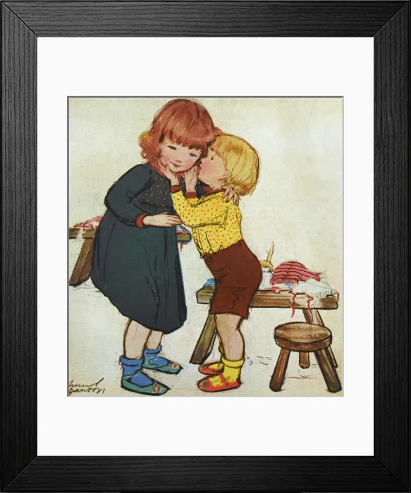 Framed Print : Brother and sister by Muriel Dawson Framed Print : Brother and sister by Muriel Dawson