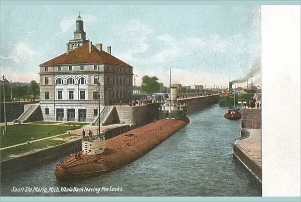 Sault Sainte Marie, Michigan, Whaleback ship - Poe Docks