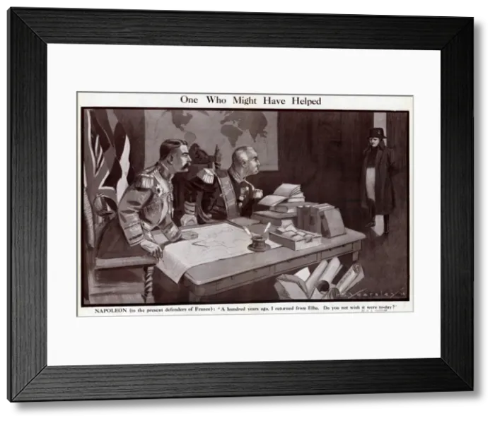 Framed Print : Cartoon, One Who Might Have Helped, WW1 Framed Print : Cartoon, One Who Might Have Helped, WW1