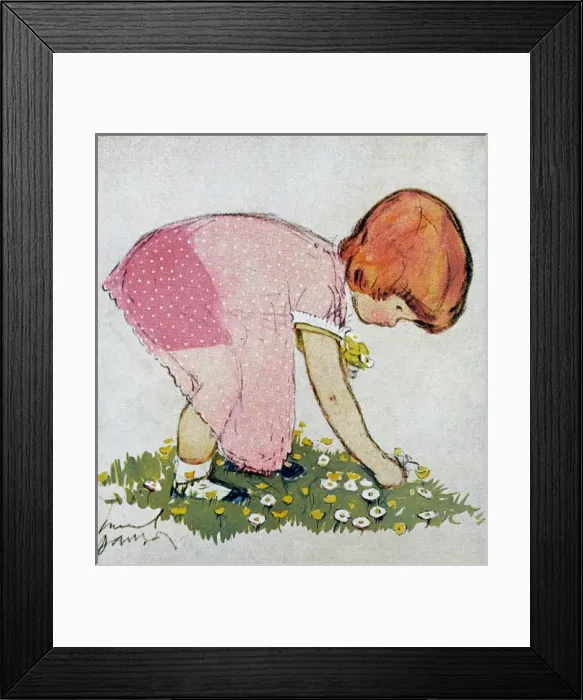 Framed Print : Buttercups and Daisies by Muriel Dawson Framed Print : Buttercups and Daisies by Muriel Dawson