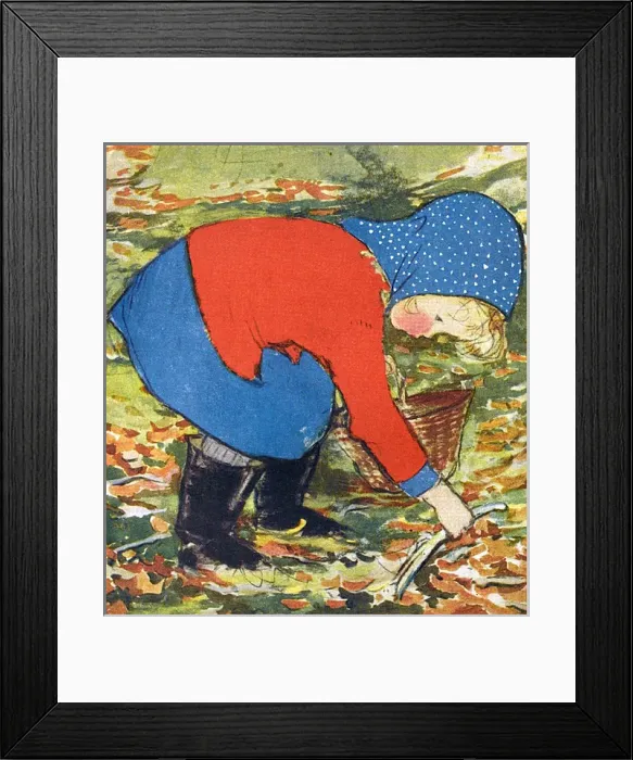Framed Print : Little Stick Gatherer by Muriel Dawson Framed Print : Little Stick Gatherer by Muriel Dawson