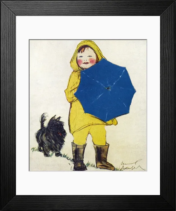 Framed Print : My New Umbrella by Muriel Dawson Framed Print : My New Umbrella by Muriel Dawson