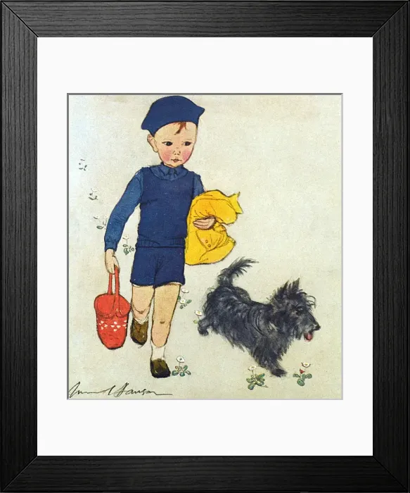 Framed Print : Little boy in blue by Muriel Dawson Framed Print : Little boy in blue by Muriel Dawson