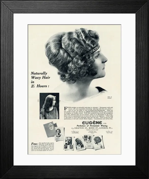 Framed Print : Advert for Eugene permanant hair waving 1923 Framed Print : Advert for Eugene permanant hair waving 1923